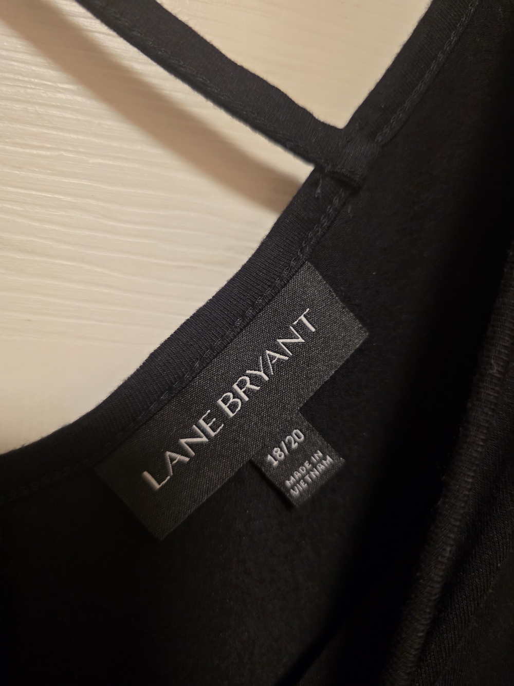 Lane Bryant Black Crisscross V-Neck Shift Dress - Picture 7 of 8